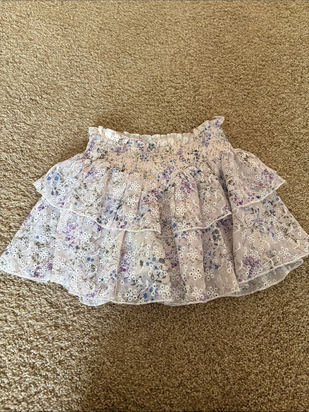 Katie J Tiered Ruffle Mini Skirt - Lavender